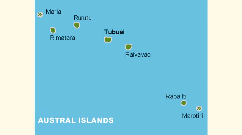 Map Austral Islands